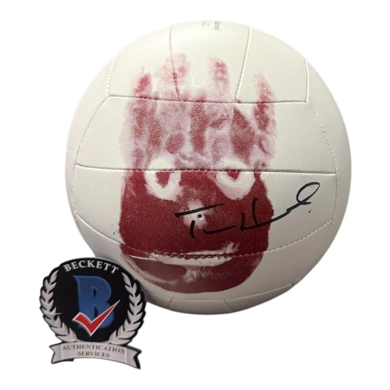 TOM HANKS SIGNED AUTOGRAPH CAST AWAY WILSON VOLLEYBALL BAS BECKETT COA: Industry: Movies,Personalize: No,Movie: CAST AWAY,Signed by: TOM HANKS,Signed: Yes,Autograph Authentication: Beckett,Original/Reproduction: Original,Country of Origin: United States