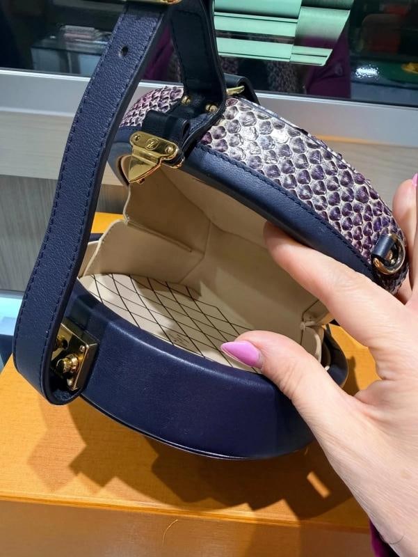 Louis Vuitton Petite Boite Chapeau Ombre Python and Navy Leather PL2169 (2019) - 10
