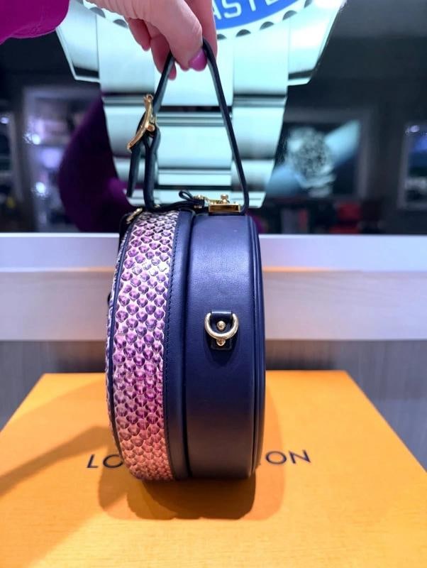 Louis Vuitton Petite Boite Chapeau Ombre Python and Navy Leather PL2169 (2019) - 4