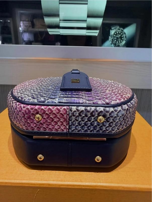 Louis Vuitton Petite Boite Chapeau Ombre Python and Navy Leather PL2169 (2019) - 5
