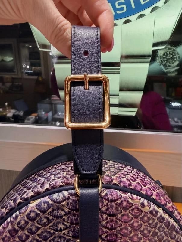 Louis Vuitton Petite Boite Chapeau Ombre Python and Navy Leather PL2169 (2019) - 8