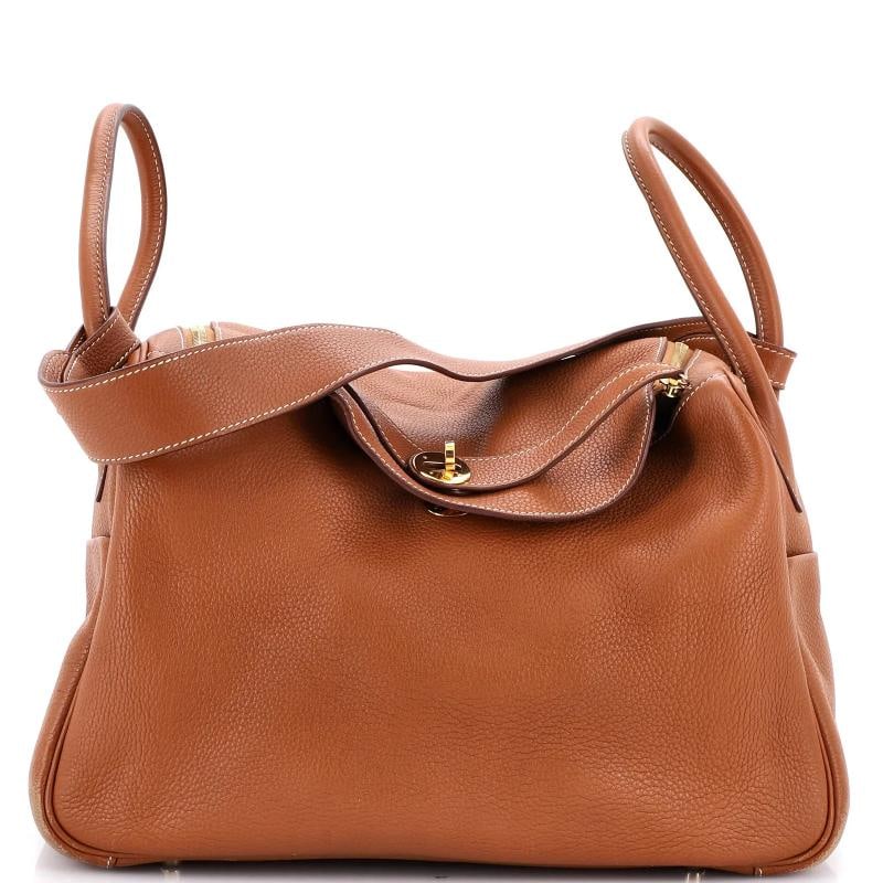 Hermes Lindy Bag Clemence 34: Condition: Pre-owned - Fair,Brand: Hermes,Exterior Material: Leather,Style: Satchels,Exterior Color: Brown,Department: Women,Size: 34