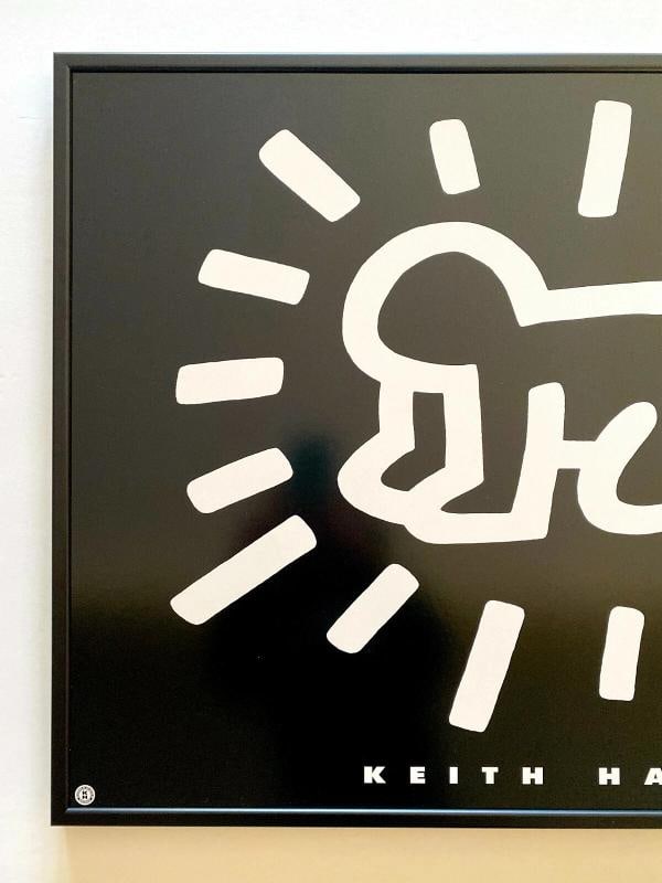 KEITH HARING ESTATE RARE 1993 LITHOGRAPH PRINT FRAMED POSTER "RADIANT BABY" 1990 - 2