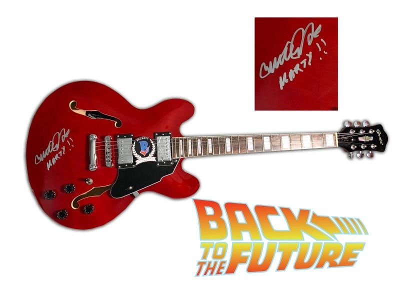 MICHAEL J FOX SIGNED REAL FULL SIZE 'BACK TO THE FUTURE' GUITAR BECKETT BAS COA: Original/Reproduction: Original,Signed by: MICHAEL J FOX,Autograph Authentication: Beckett,Industry: Movies,Country of Origin: United States