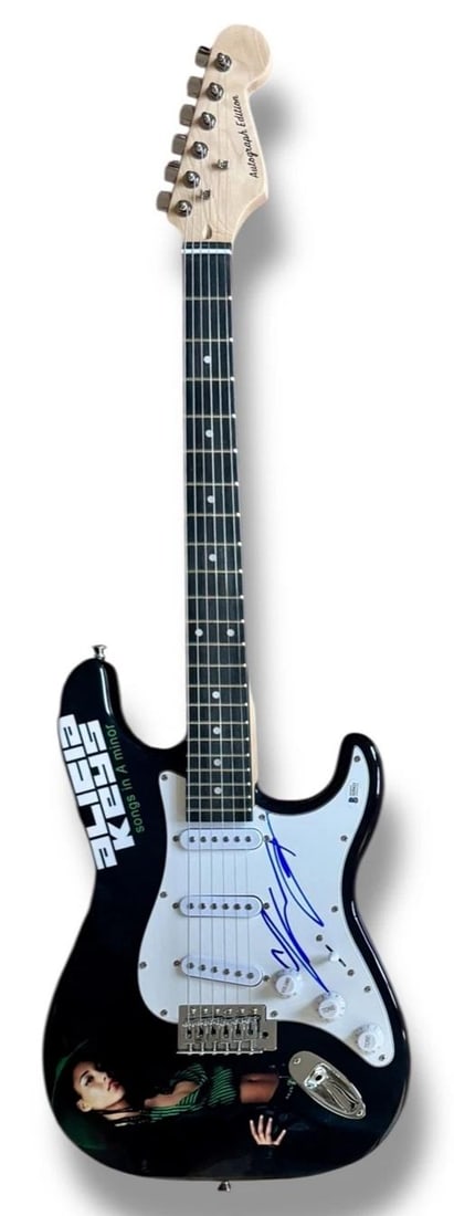 Alicia Keys Signed Guitar Custom Graphics Beckett COA Songs in A Minor - 3