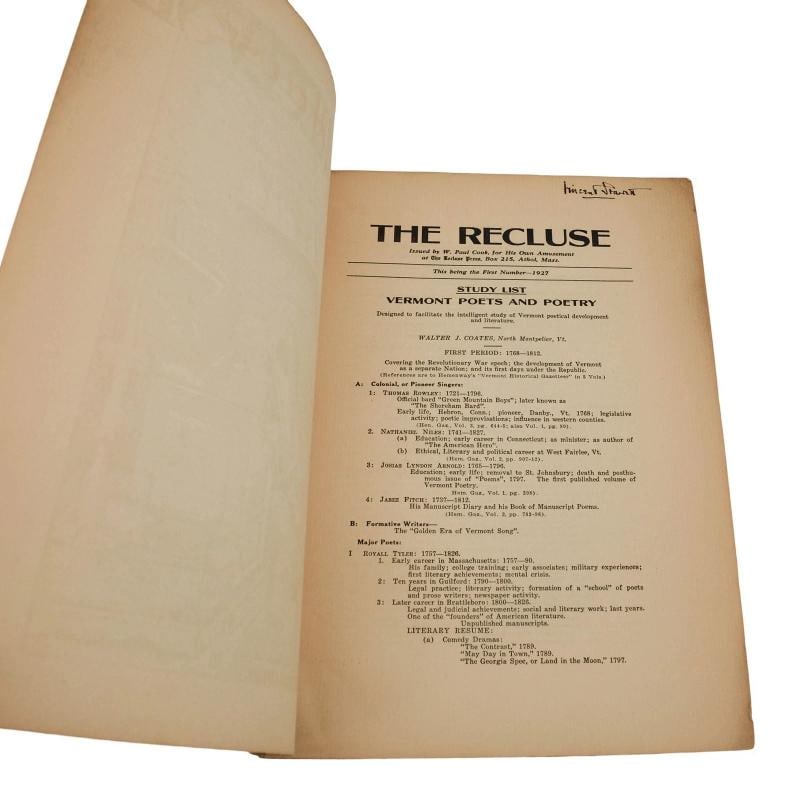 The Recluse ~ H. P. LOVECRAFT ~ W. PAUL COOK ~ First Edition ~ 1927 ~ 1st - 3