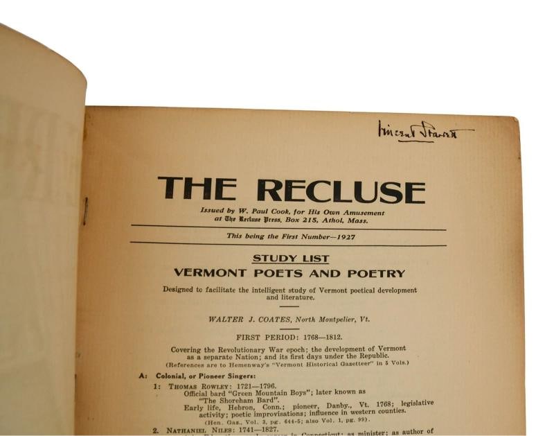 The Recluse ~ H. P. LOVECRAFT ~ W. PAUL COOK ~ First Edition ~ 1927 ~ 1st - 4