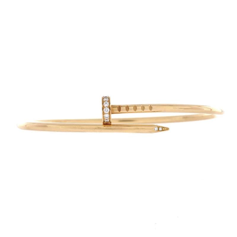 Cartier Juste un Clou Bracelet 18K Yellow Gold with Diamonds Small: Condition: Pre-owned - Good,Brand: Cartier,Main Stone: Diamond,Metal: 18K Yellow Gold,Metal Purity: 18K,Style: Bracelet,Type: Bracelet,Color: Yellow Gold,Material: 18K Yellow Gold, Diamond