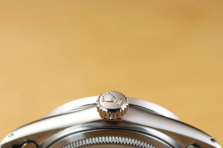MENS ROLEX DATEJUST 16014 BLACK DIAMOND SAPPHIRE 18K WHITE GOLD STEEL WATCH - 8