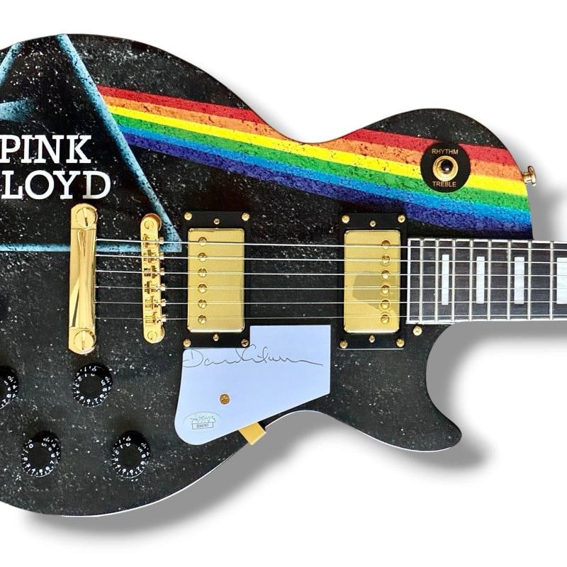 David Gilmour Signed Guitar Custom Graphics JSA COA Pink Floyd Dark Side of the - 2