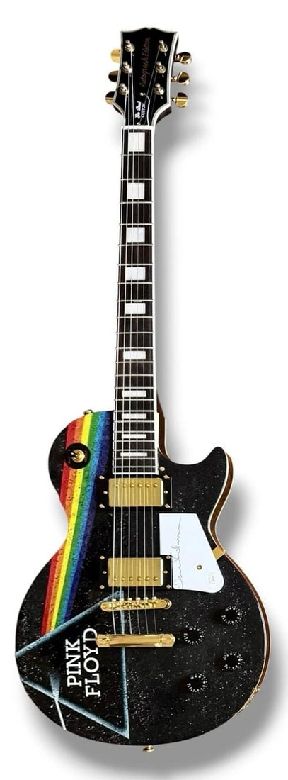 David Gilmour Signed Guitar Custom Graphics JSA COA Pink Floyd Dark Side of the - 3