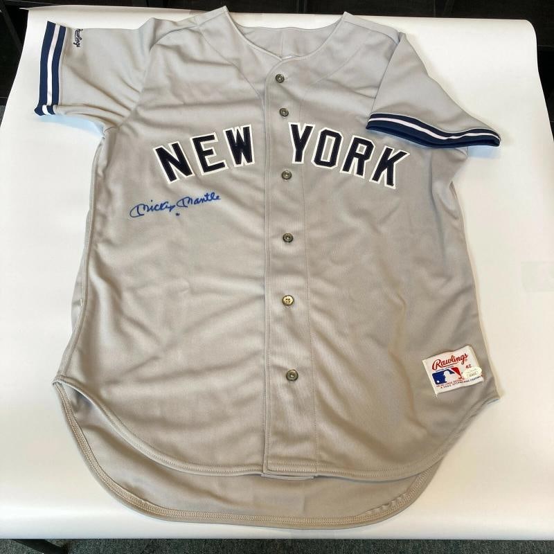 Mickey Mantle Signed Vintage Rawlings New York Yankees Authentic Jersey JSA COA - 2
