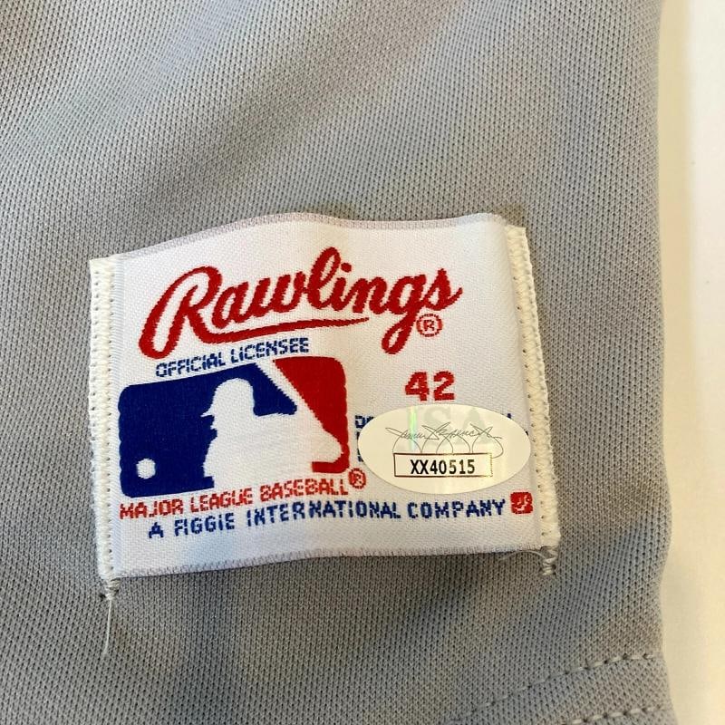 Mickey Mantle Signed Vintage Rawlings New York Yankees Authentic Jersey JSA COA - 6