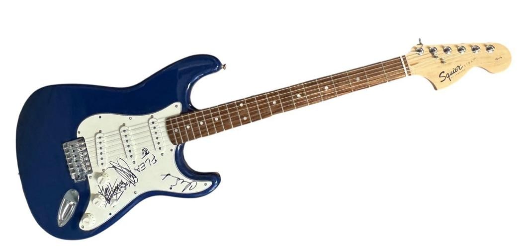 Red Hot Chili Peppers Signed Autograph Electric Guitar Kiedis Full Band BAS COA: Industry: Music,Signed: Yes,Autograph Authentication: Beckett,Object Type: Guitar & Guitar Pick,Original/Reproduction: Original,Country of Origin: United States