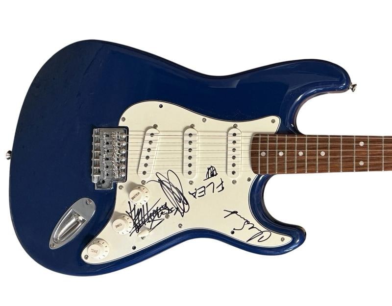 Red Hot Chili Peppers Signed Autograph Electric Guitar Kiedis Full Band BAS COA - 3
