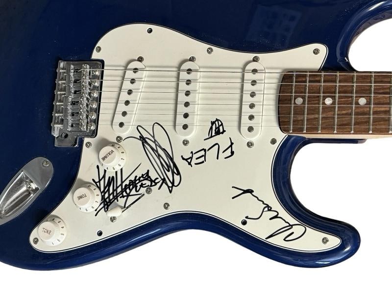 Red Hot Chili Peppers Signed Autograph Electric Guitar Kiedis Full Band BAS COA - 4