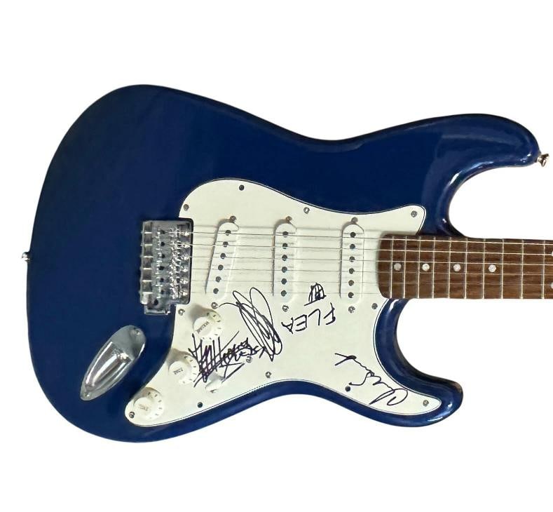Red Hot Chili Peppers Signed Autograph Electric Guitar Kiedis Full Band BAS COA - 9