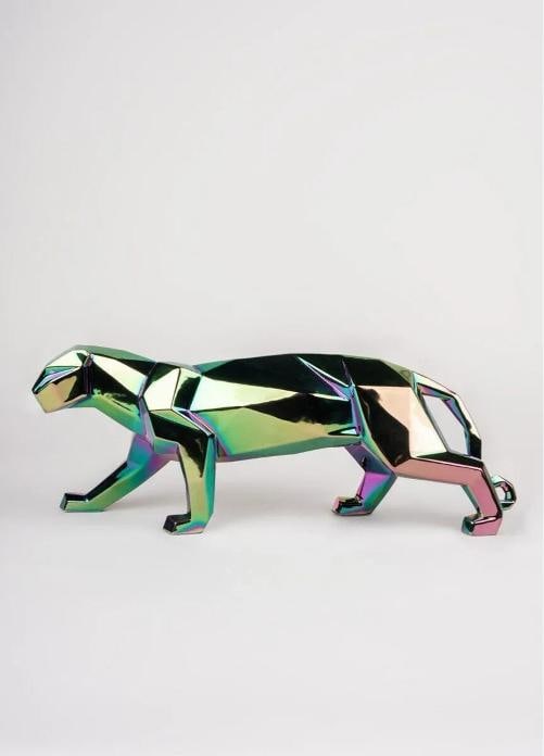 NEW LLADRO IRIDESCENT PANTHER FIGURINE #9691 BRAND NIB LARGE STUNNING - 3