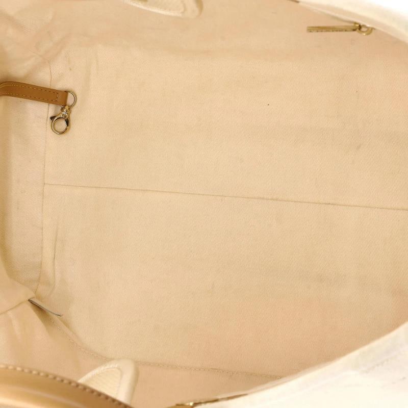 Chanel Deauville Tote Pearl Embellished Canvas Medium - 5