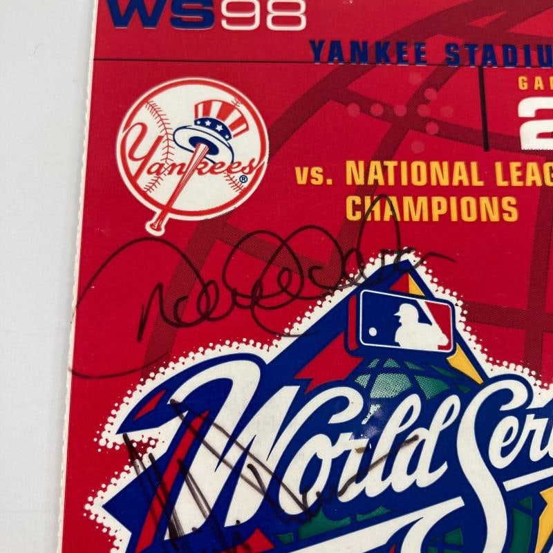 Derek Jeter Signed 1998 World Series Game Two Original Ticket JSA COA - 2