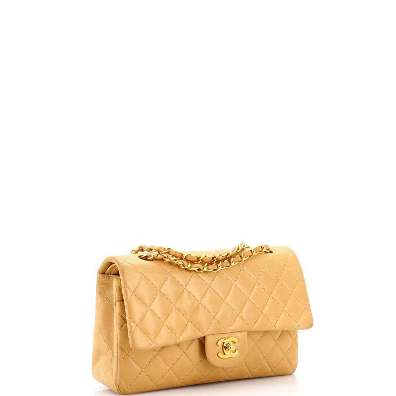 Chanel Vintage Classic Double Flap Bag Quilted Lambskin Medium - 2