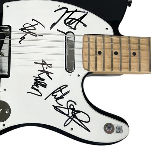 Def Leppard Band Signed Autograph Electric Guitar Joe Elliott x4 Beckett COA - 2