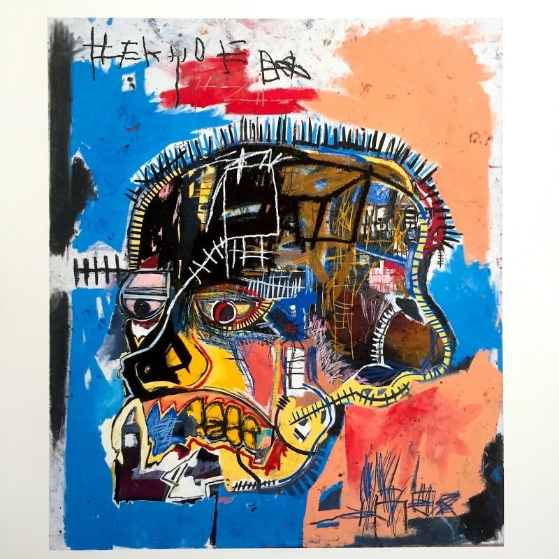 JEAN MICHEL BASQUIAT ICONIC FINE ART LITHOGRAPH POP ART PRINT SKULL 1981 - 11
