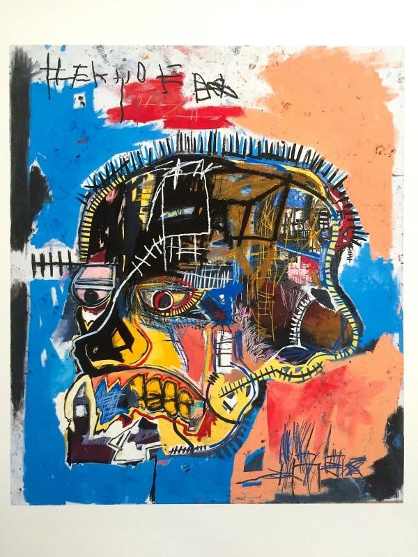 JEAN MICHEL BASQUIAT ICONIC FINE ART LITHOGRAPH POP ART PRINT SKULL 1981 - 3