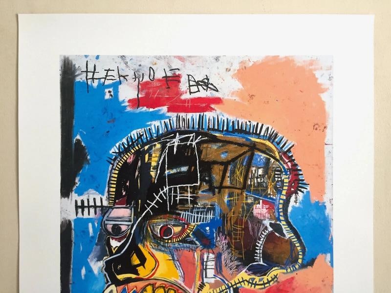 JEAN MICHEL BASQUIAT ICONIC FINE ART LITHOGRAPH POP ART PRINT SKULL 1981 - 4