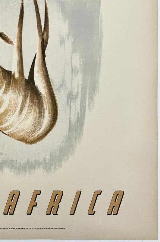 Original Vintage Poster CALL OF THE WILD SOUTH AFRICA ANTELOPE Travel Tourism OL - 5