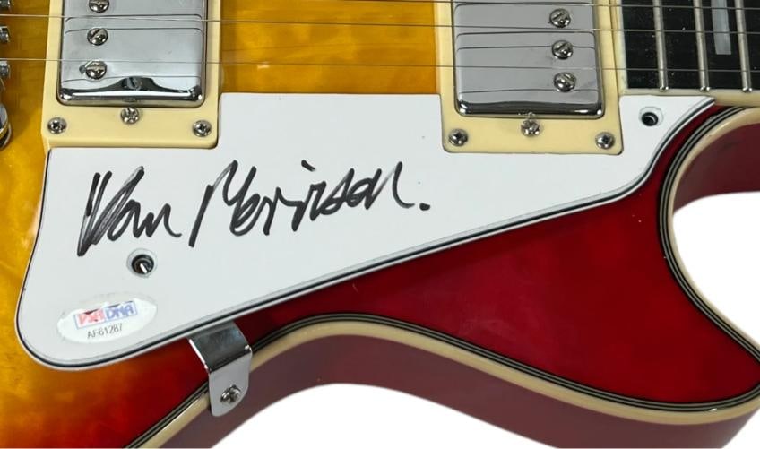 Van Morrison Signed Autograph Electric Guitar Moondance Singer PSA/DNA COA - 2