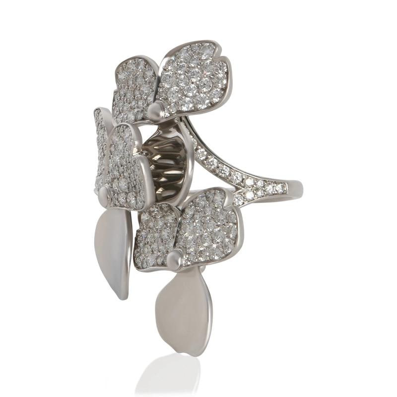 Tiffany & Co. Platinum Diamond Paper Flowers Ring - 2