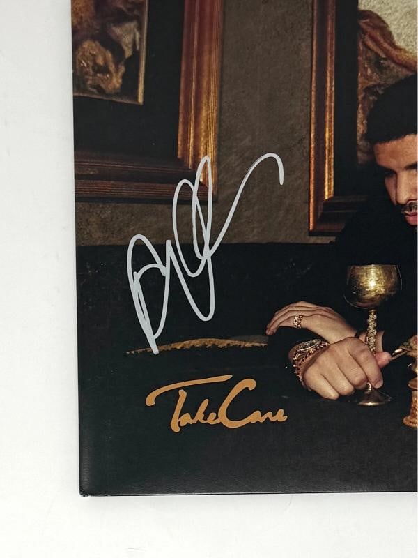 Drake Signed Autograph Take Care Vinyl Record Album Aubrey Graham ACOA COA - 2