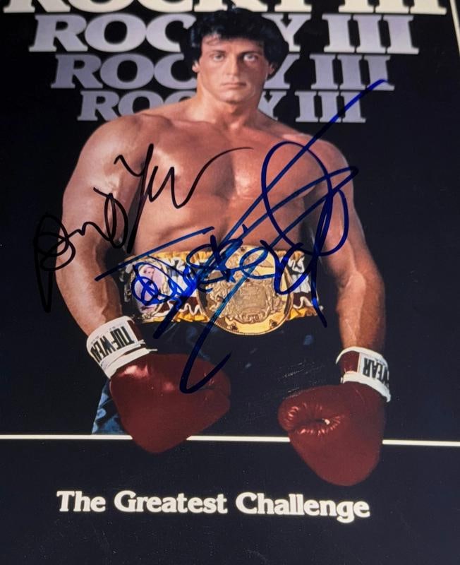 Sylvester Stallone Rocky III Cast Signed Autograph 11x17 Poster Shire Young BAS - 3