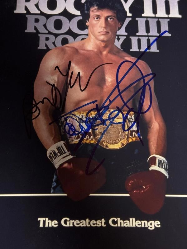 Sylvester Stallone Rocky III Cast Signed Autograph 11x17 Poster Shire Young BAS - 4