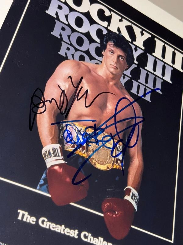 Sylvester Stallone Rocky III Cast Signed Autograph 11x17 Poster Shire Young BAS - 6