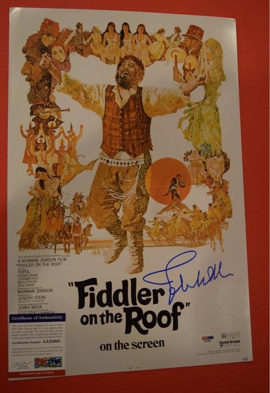 John Williams Signed Autographed Fiddler on the Roof 12x18 Poster PSA/DNA COA: Original/Reproduction: Original,Industry: Movies,Signed: Yes,Country of Origin: United States