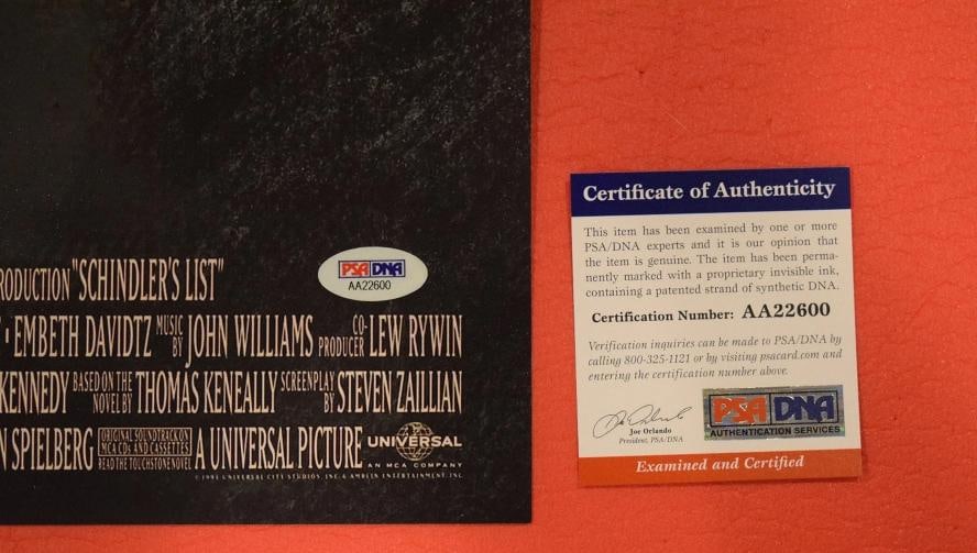 John Williams Signed Autographed Schindler's List 12x18 Movie Poster PSA/DNA COA - 6