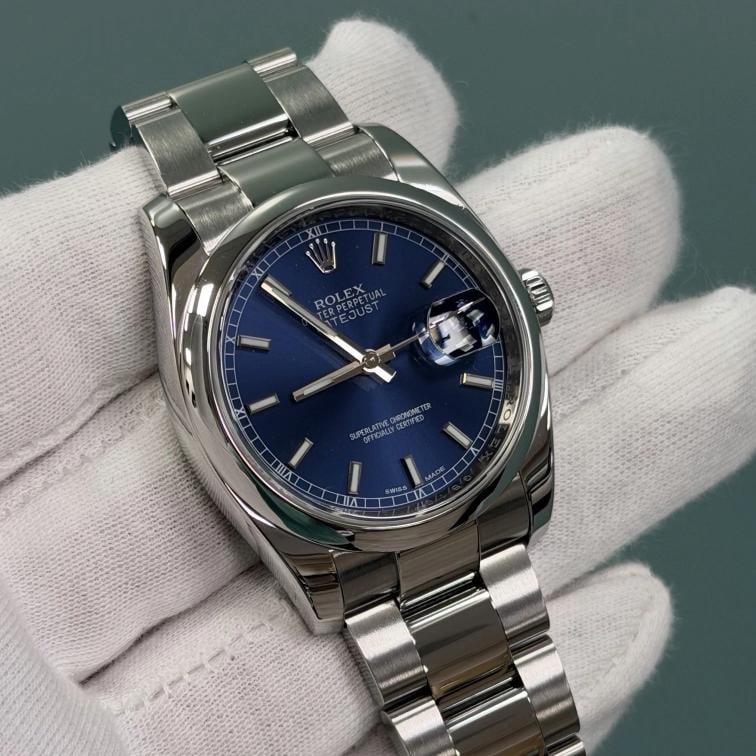 Rolex Datejust 116200 36mm Blue Dial Stainless Steel Box Paper: Condition: Pre-owned - Excellent,Bezel Color: Silver,Year Manufactured: 2010-2019,Band/Strap: Rolex Oyster,Case Color: Silver,Department: Men,Watch Shape: Round,Style: Casual, Classic, Dress/Formal, L