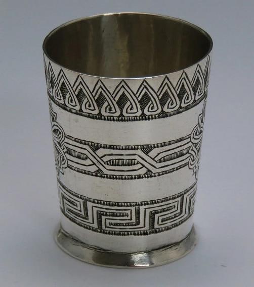 late 1800s/early 1900s Fantastic Turkish Silver Decanter / Ewer & 6 Cups Set - 8