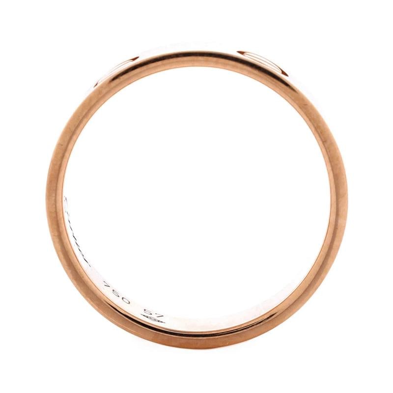 Cartier Love Band Ring 18K Rose Gold: Condition: Pre-owned - Good,Brand: Cartier,Main Stone: Unknown,Metal: 18K Rose Gold,Metal Purity: 18K,Ring Size: 8 - 57,Type: Ring,Color: Rose Gold,Style: 18K Rose Gold,Material: 18K Rose Gold