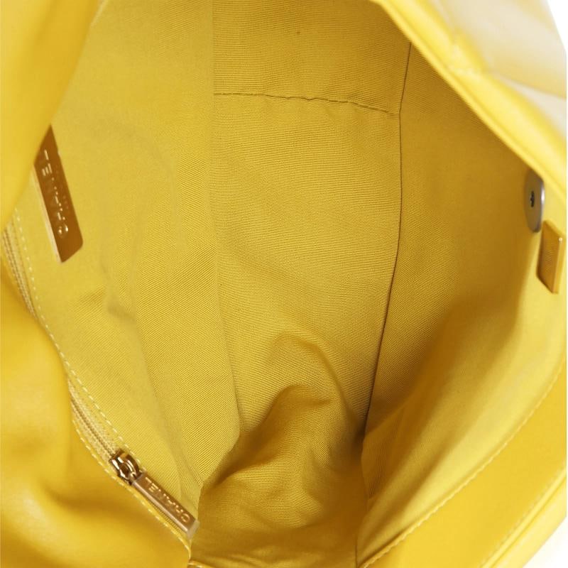 Chanel Yellow Quilted Lambskin Large Chanel 19 Flap Bag - 2