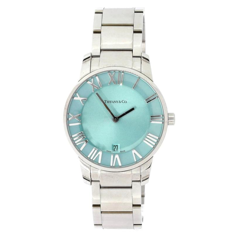 Tiffany & Co. Atlas 2-Hand Quartz Watch Stainless Steel 37: Condition: Pre-owned - Good,Brand: Tiffany & Co.,Department: Women,Type: Watch,Style: W, A, T, C, H,Movement: Quartz,Band Color: Silver,Band Material: Stainless Steel,Case Material: Stainless Steel