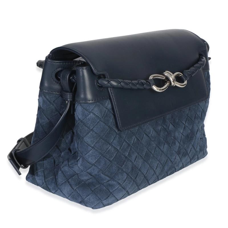Bottega Veneta Neptune Intrecciato Suede Andiamo Messenger Bag - 4