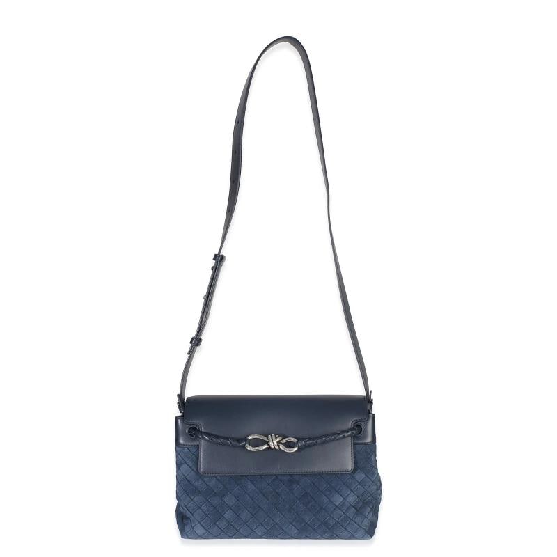 Bottega Veneta Neptune Intrecciato Suede Andiamo Messenger Bag - 6