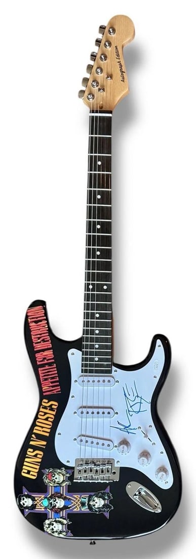 GUNS N ROSES ~ LOT OF 5 Axl Rose, Slash, Duff McKagan, Izzy Stradlin & Steven Adler Signed Guitar... - 12