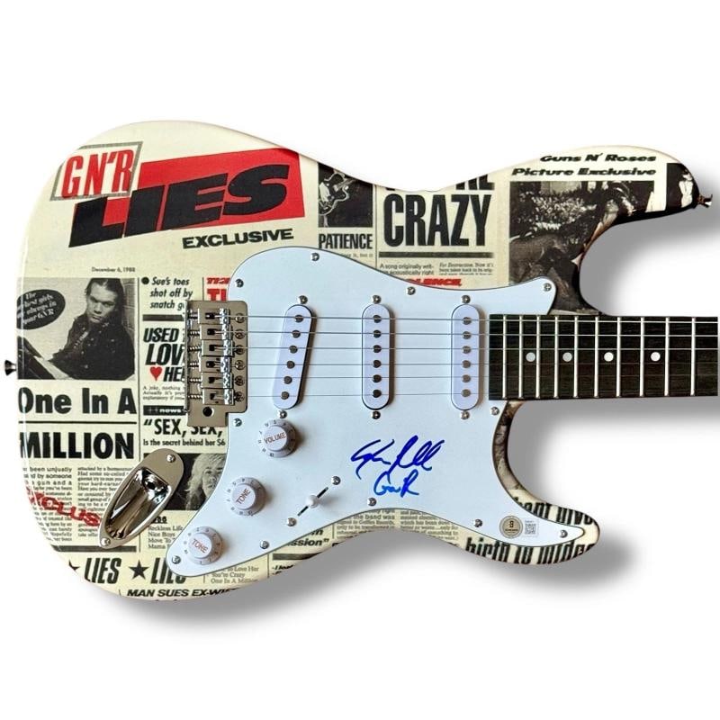 GUNS N ROSES ~ LOT OF 5 Axl Rose, Slash, Duff McKagan, Izzy Stradlin & Steven Adler Signed Guitar... - 8