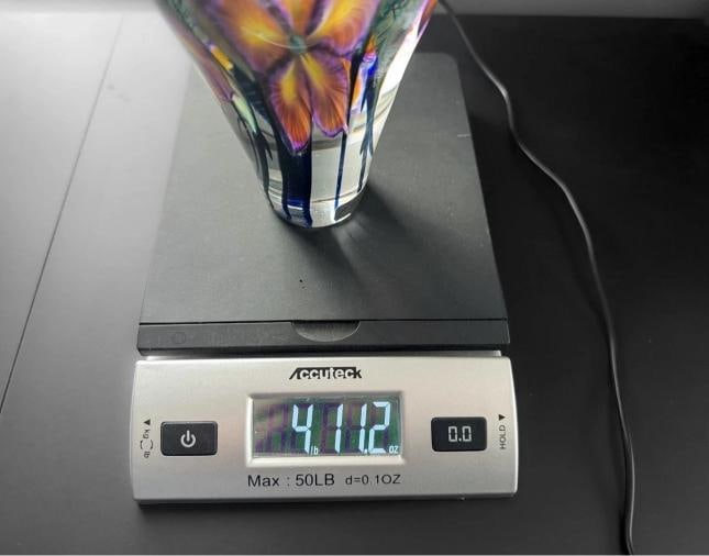 David Lotton Signed Art Glass Vase - 7