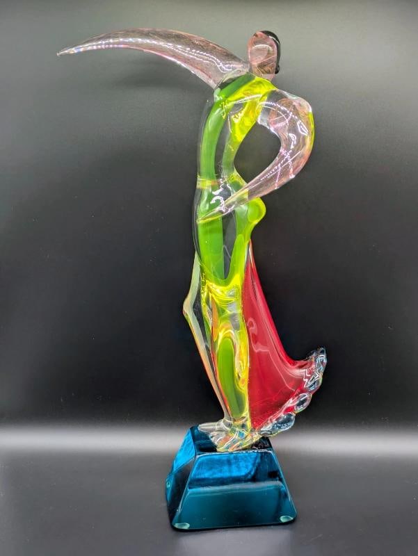 MURANO Art Glass Sculpture~ Signed Voltolina~(20.75" H x 11" L x 4" W) - 4