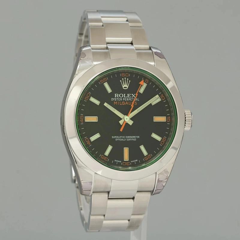 2019 Stickers New Rolex Milgauss 116400GV Black Green 40mm Anti-Magnetic Black - 3